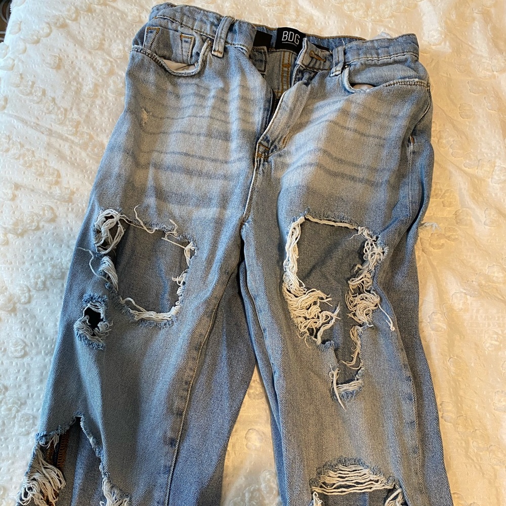 Heavily distressed jeans from urban